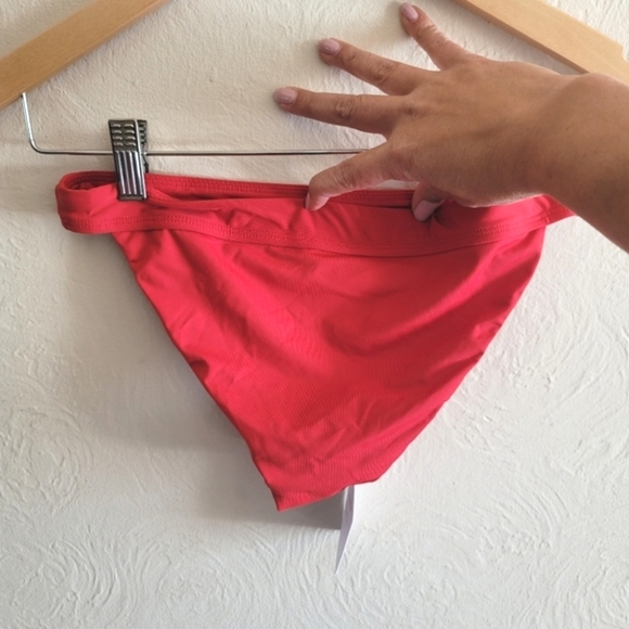 NWT Andie Swim, The Banded Cheeky Bikini Bottom, Cherry Red, Size XS - Picture 5 of 8